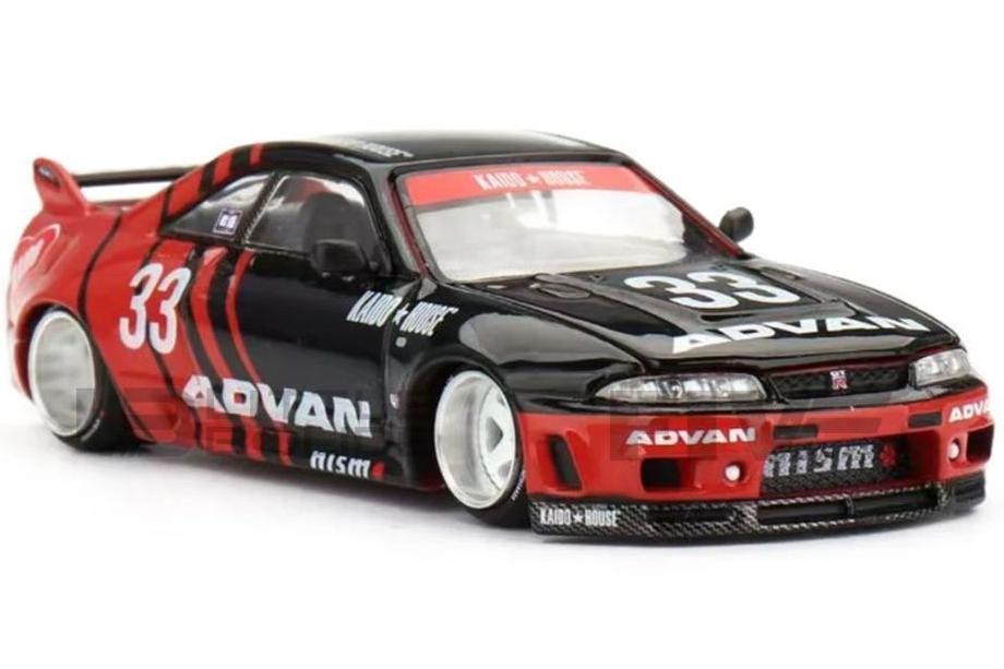 1:64 NISSAN Skyline GT-R (R33) Kaido Works *ADVAN*, red/black - KHMG191