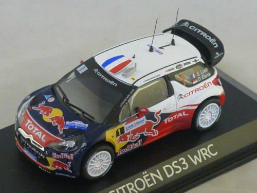 1:43 CITROËN DS3 WRC World Champion Rallye de France 2012 Loeb/Elena, blue - 155356