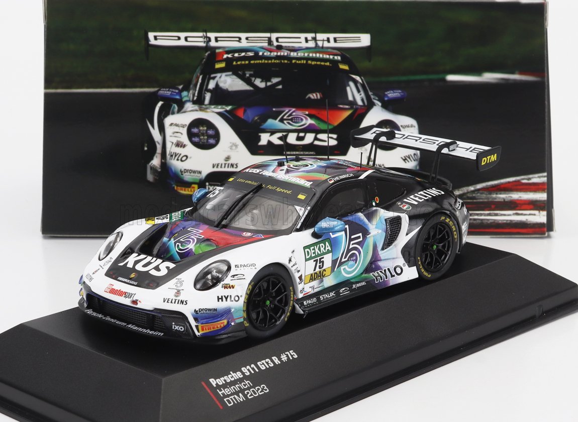 1:43 PORSCHE 911 992 Gt3 R Team Kus Bernhard №75 Dtm Season (2023) Laurin Heinrich, White Black - LEGT43-23003