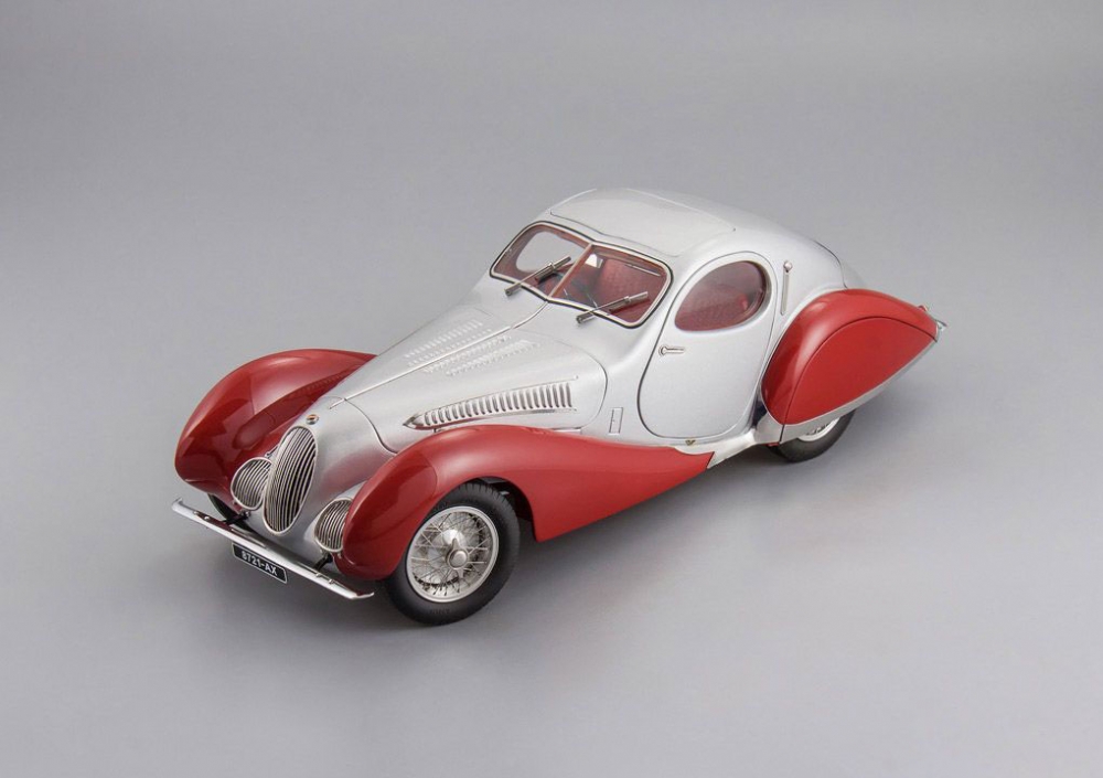 1:18 Talbot-Lago Coupé T150 C-SS Figoni & Falaschi 'Teardrop', 1937-39 silver / red - M-165
