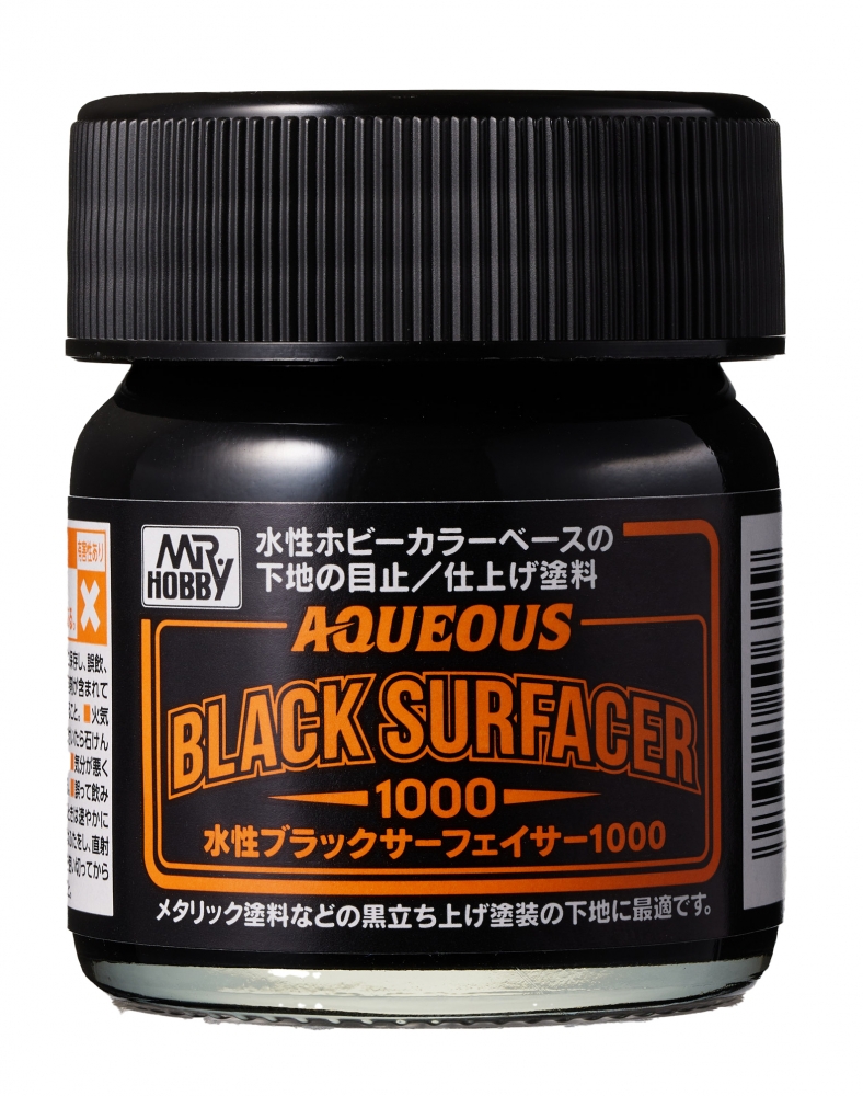 Грунтовка Mr. Aqueous Black Surfacer 1000, 40мл. - HSF-03