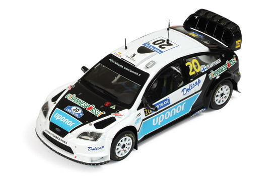 1:43 FORD Focus RS 07 WRC n.20 M.Rantanen Rally Filand special decoration (2008), white - RAM338