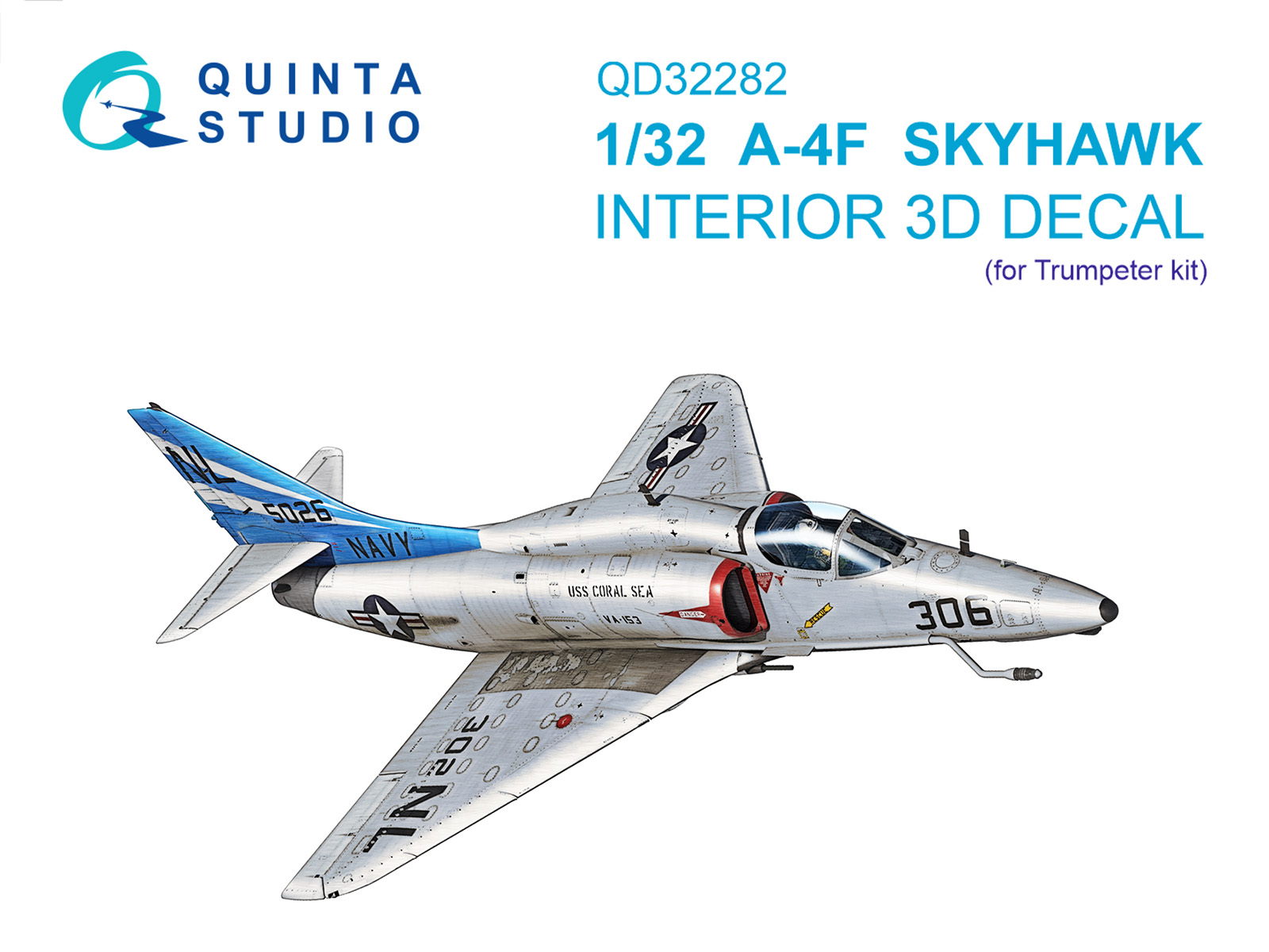 1:32 3D Декаль интерьера кабины A-4F Skyhawk (Trumpeter) - QD32282