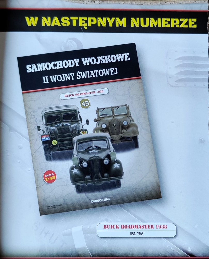 1:43 BUICK ROADMASTER 1938 из серии Samochody Wojskowe Ii Wojny Światowej - SW045