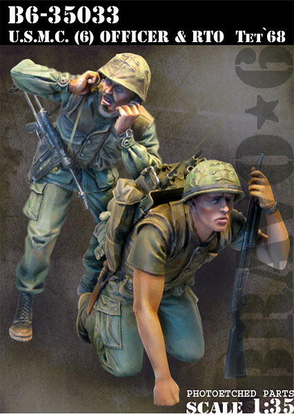 1:35 U.S.M.C. (6) Officer & RTO, Tet'68 / U.S.M.C. (6) Офицер и старший сержант, Тет'68 - B6-35033