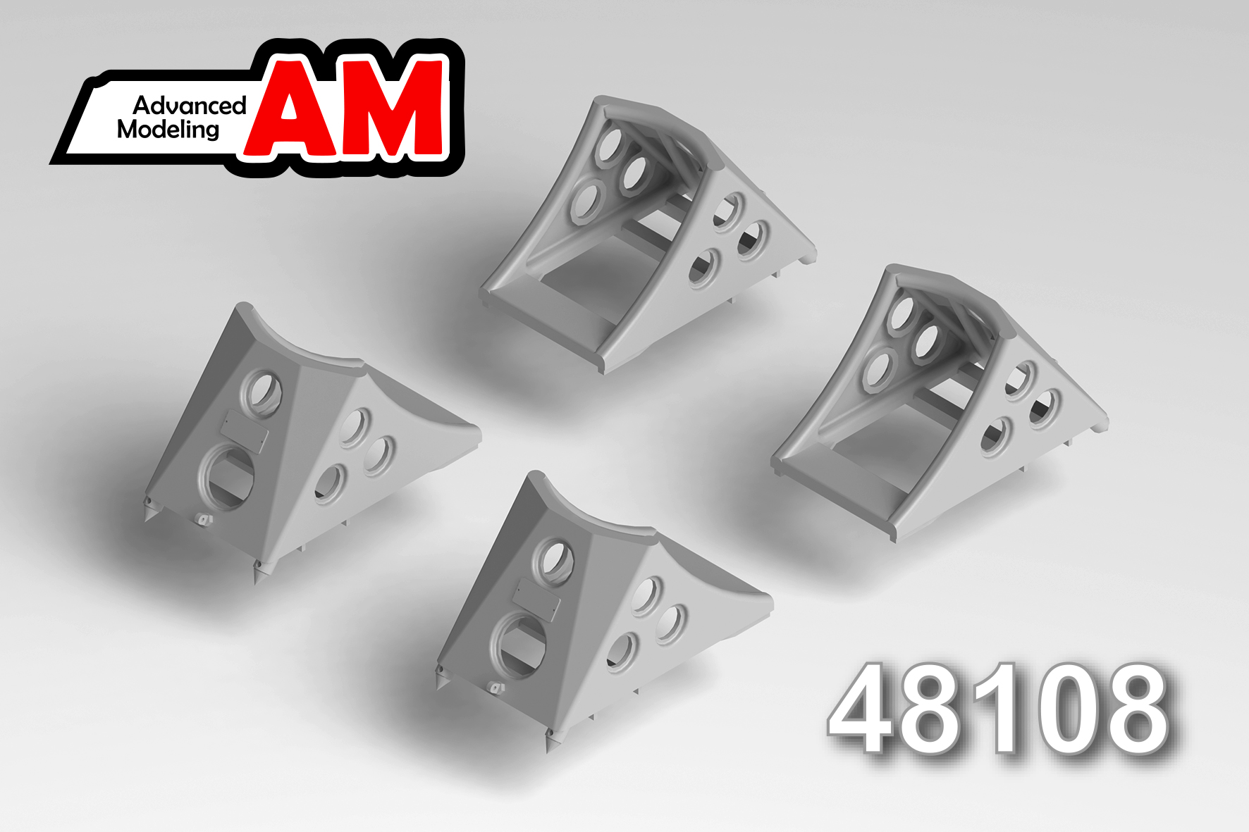 1:48 Колодки под колеса шасси, набор №1, размер 575х340х310 мм - amc 48108