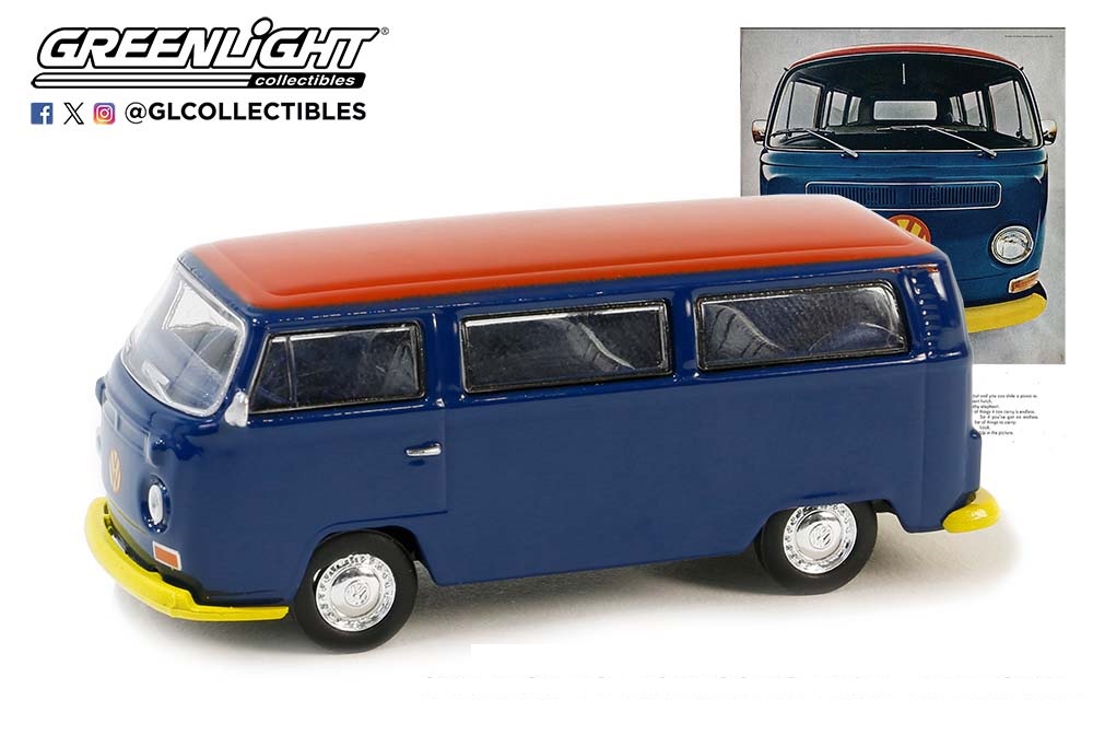 1:64 VOLKSWAGEN T2 Bus (1968), Blue/Red - 39140D
