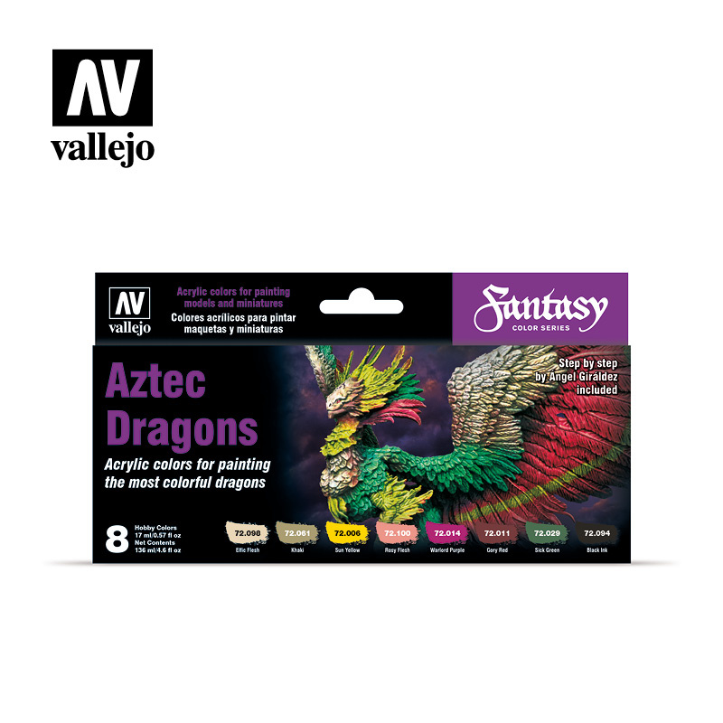 Набор акриловых красок 'Ацтекские драконы' / 'Aztec Dragons' - 72306
