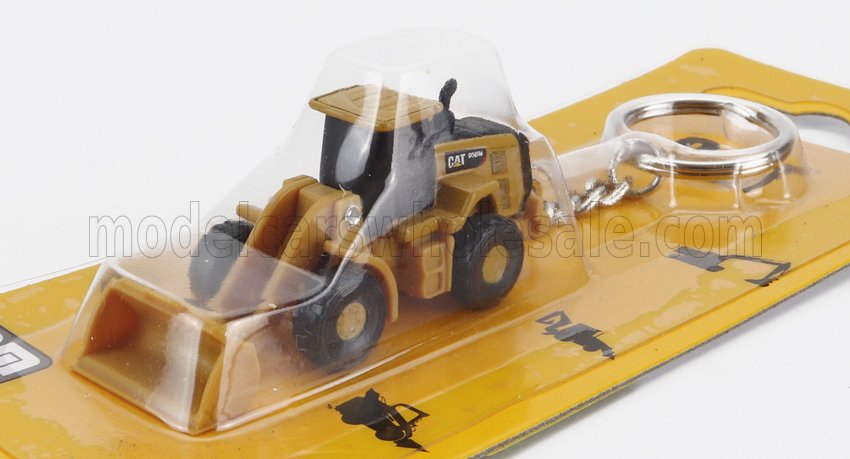 1:100 CATERPILLAR Portachiavi - Keyring Cat950m Ruspa Gommata - Scraper Tractor Wheel Loader - Cm.5, Yellow Black - 85986