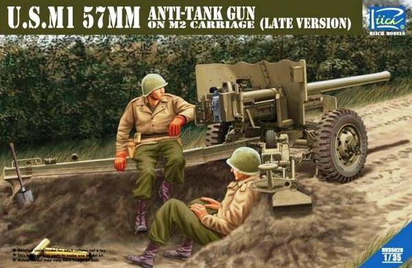 1:35 Сборная модель U.S.M1 57mm Anti-tank Gun on M2 carriage (Late Version) - RV35020