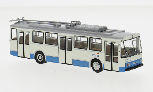 1:87 SKODA 14 Троллейбус Tallinn (1982), бело-голубой - 61378