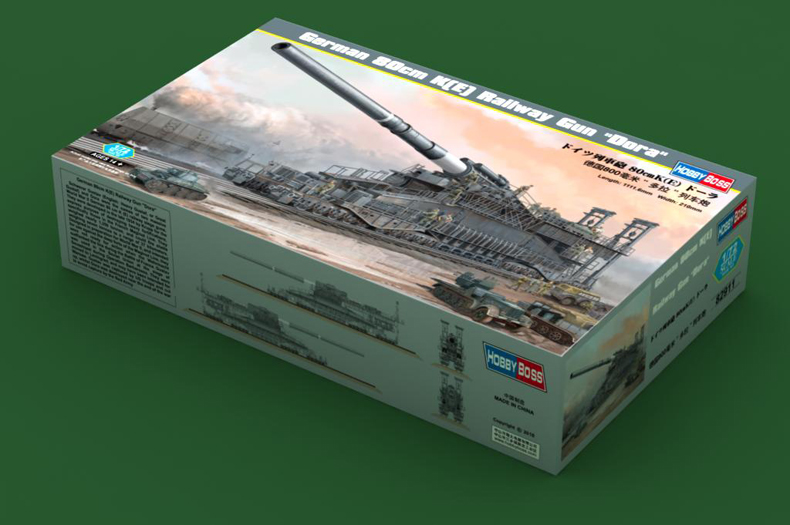 1:72 Сборная модель Пушка German 80cm K(E) Railway Gun 'Dora' - 82911