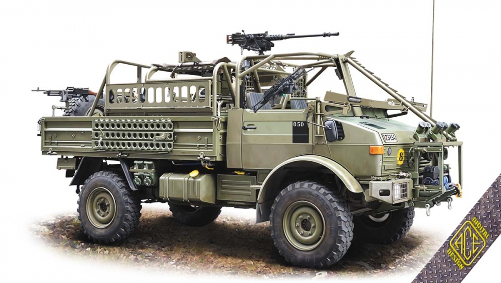 1:72 Сборная модель JACAM 4x4 Unimog for long-range patrol missions - 72458