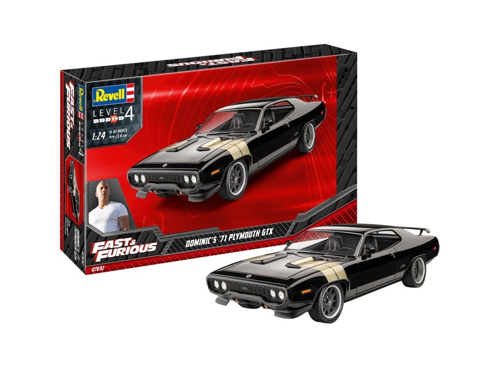 1:24 Сборная модель PLYMOUTH GTX Fast & Furious - Dominics 1971 - 07692