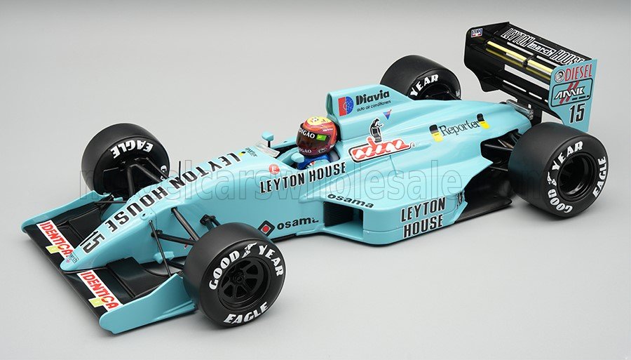 1:18 MARCH F1 881 JUDD Team Leyton House №15 Italy GP (with pilot figure) (1988) Mauricio Gugelmin - TMD18-424B