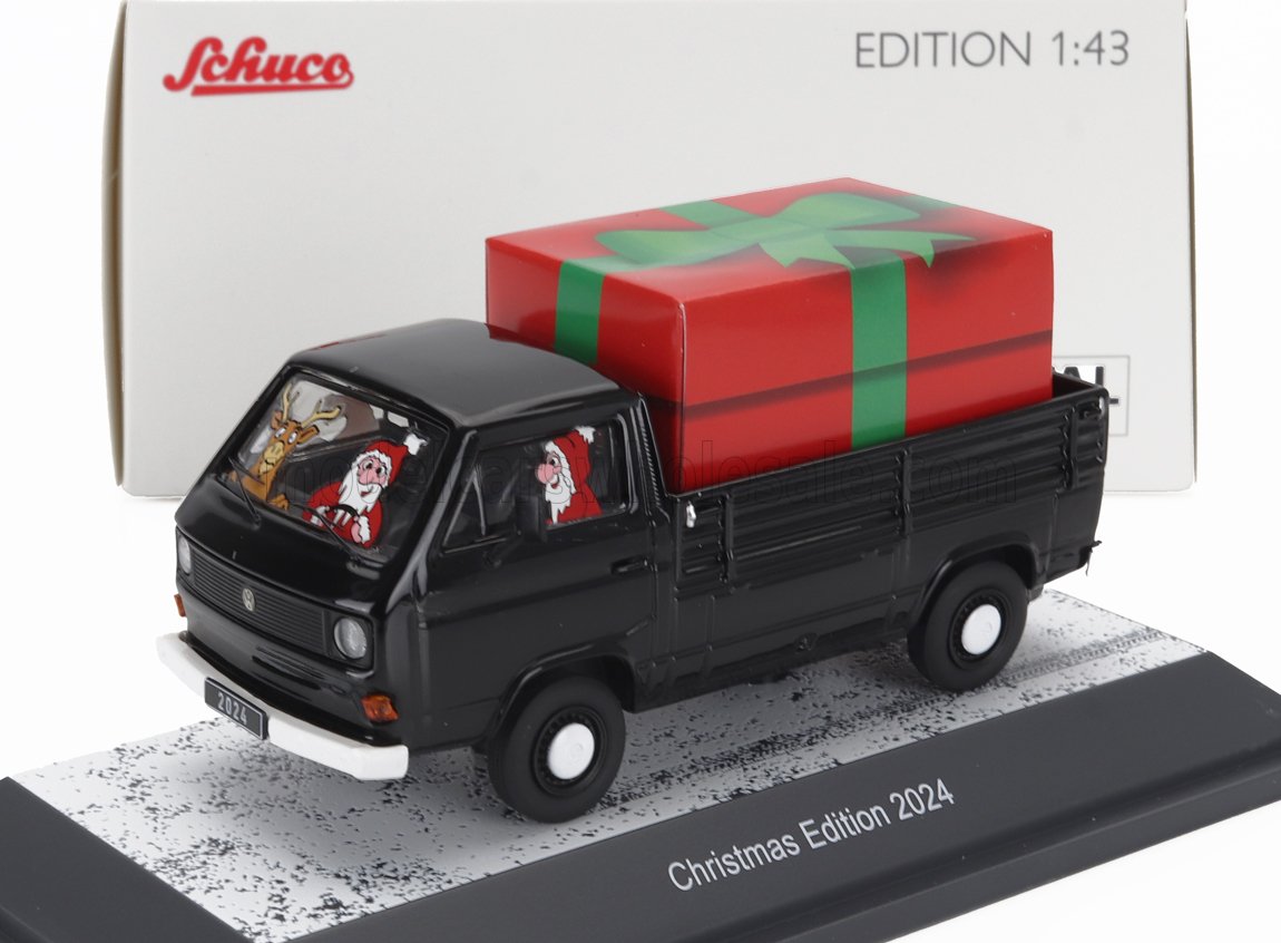 1:43 VOLKSWAGEN T3a Pick-up With Piccolo Bulldog Present (1978), Black - 450376300