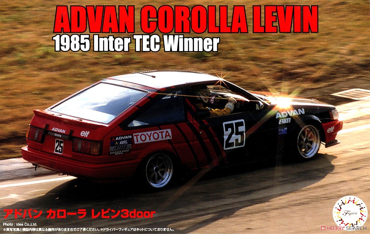1:24 Сборная модель ADVAN Corolla Levin 3door 1985 Inter TEC Winner - 04691