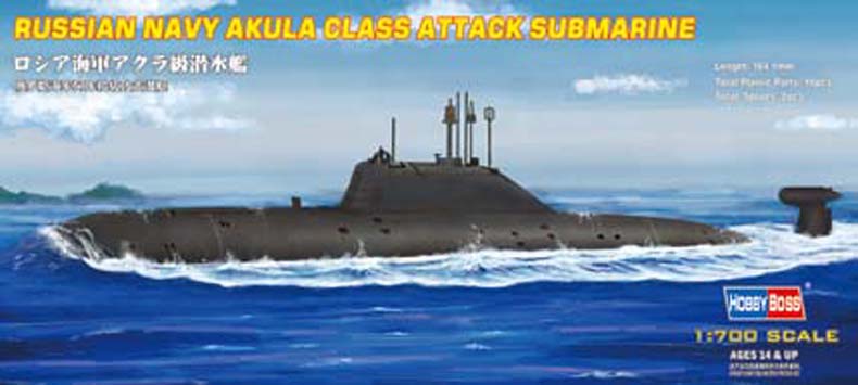 1:700 Сборная модель Подводная лодка Russian Navy Akula Class ATTACK SUBMARINE - 87005