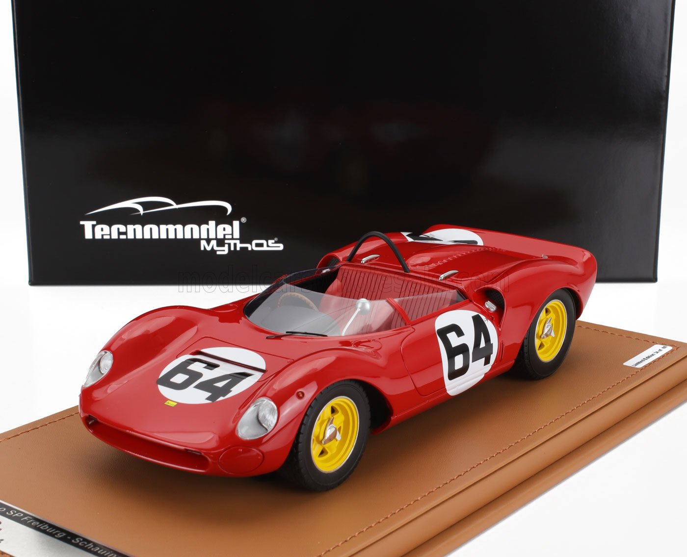 1:18 FERRARI 206sp Dino Spider Team Scuderia Ferrari Sefac №64 Winner Freiburg Schauinsland (1965) Ludovico Scarfiotti, Red - TM18-234E