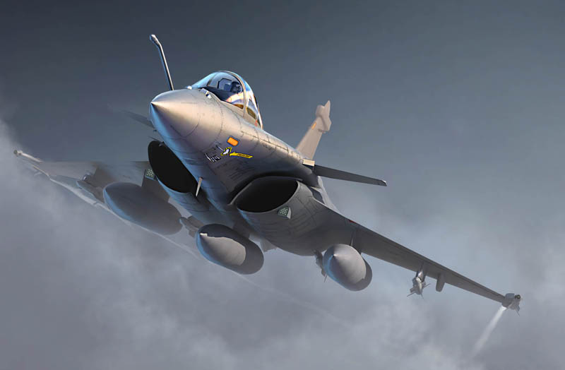1:144 Сборная модель Самолет  Французский Rafale C - 03912