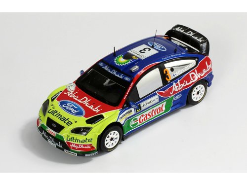 1:43 FORD FOCUS RS 07 WRC 3 M. Hirvonen - J. Lehtinen WINNER Rally Jordan 2008, blue - RAM326