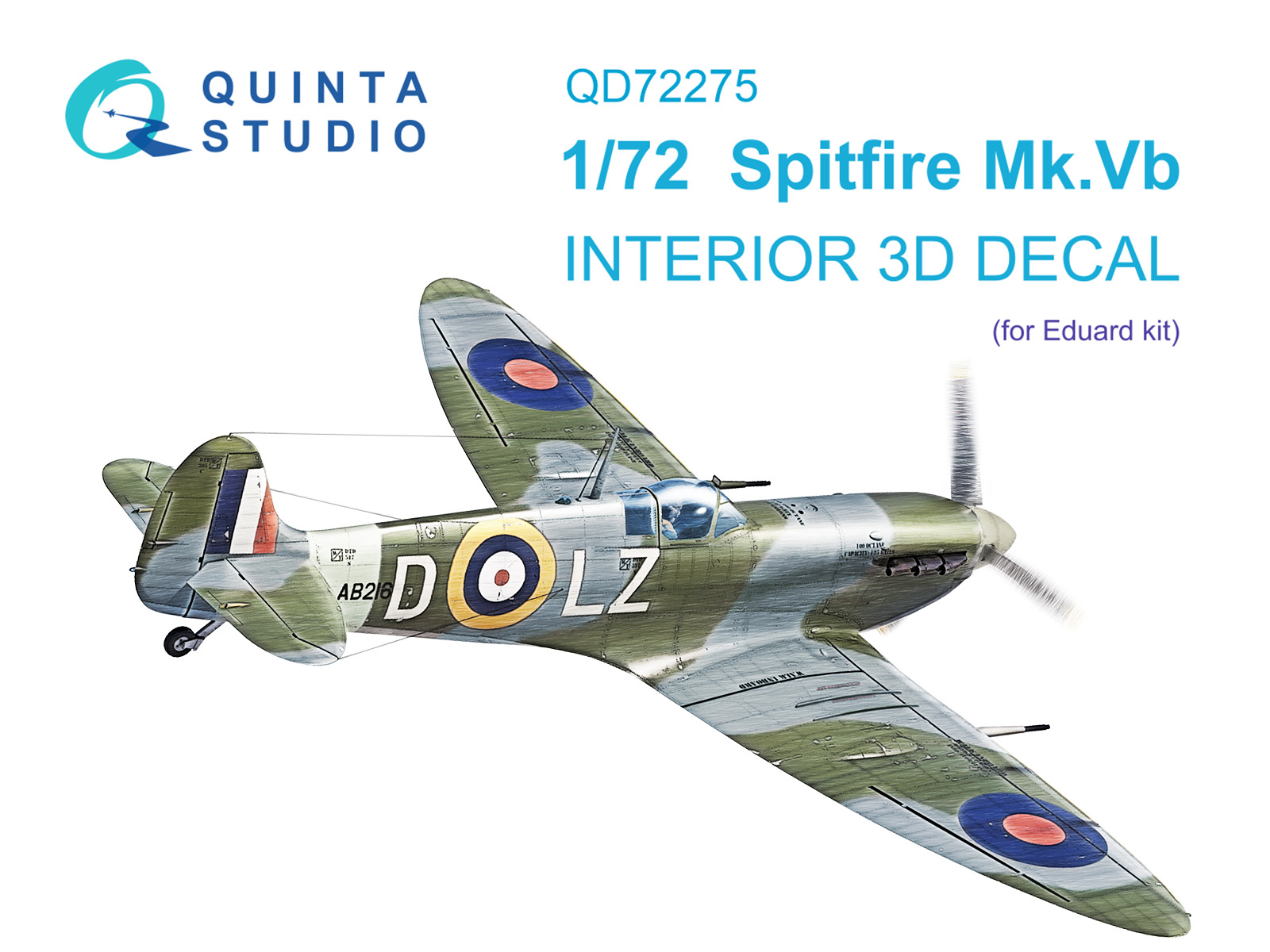 1:72 3D Декаль интерьера кабины Spitfire Mk.Vb (Eduard) - QD72275