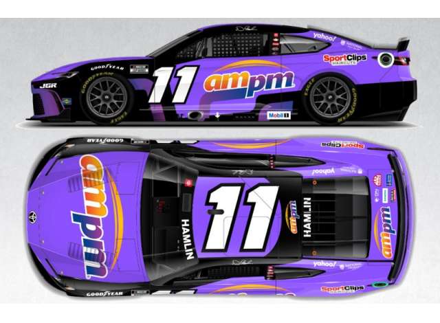 1:64 Toyota Camry XSE #11 Denny Hamlin *11 ampm*, black/purple 2025 - C112565APMDH