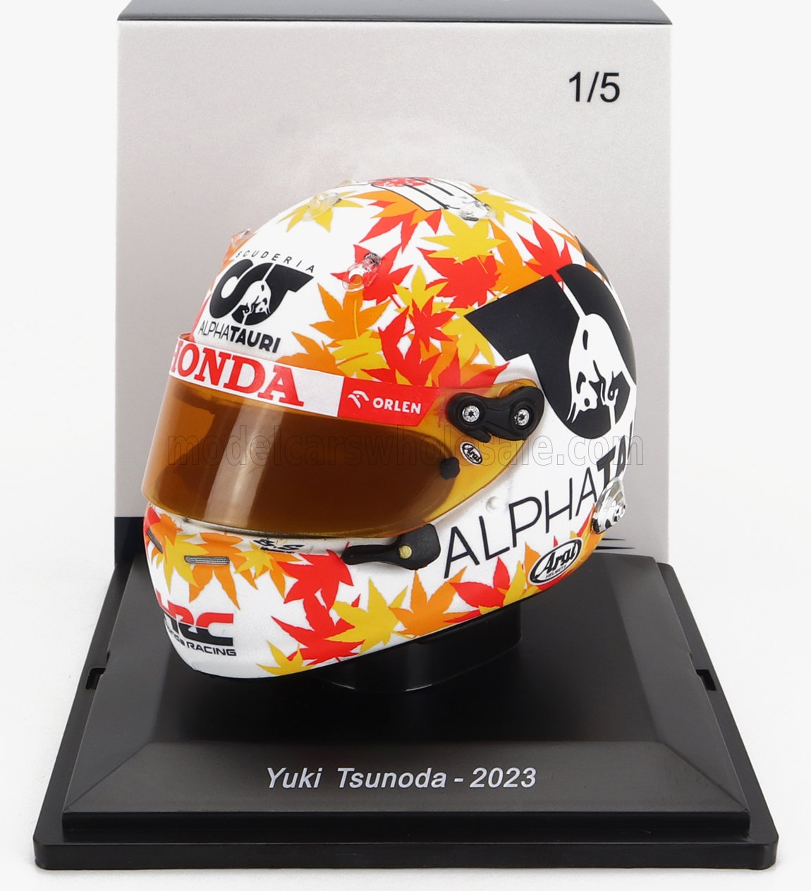1:5 BELL HELMET F1 Casco Helmet At04 Team Alpha Tauri №22 Season (2023) Yuki Tsunoda, White Red Black - 5HF094