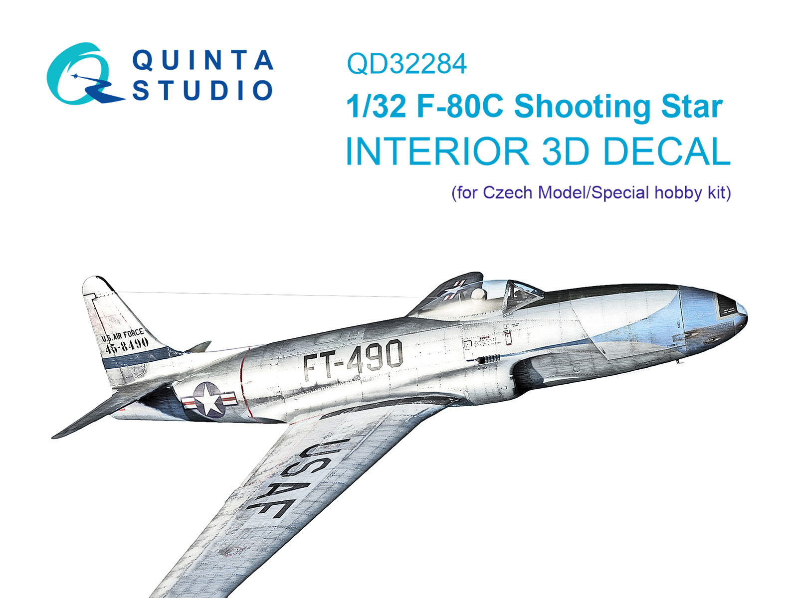 1:32 3D Декаль интерьера кабины F-80C Shooting Star (Czech Model / Special Hobby) - QD32284