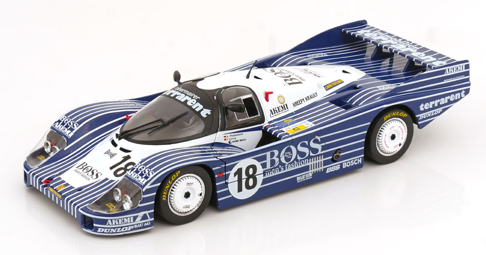 1:18 PORSCHE 956l 2.6l Twin Turbo Team Obermaier Racing Boss №18 24h Le Mans (1983) Jurgen Laessig - Alex Plankenhorn - Desire Wilson, Black White - S1805507
