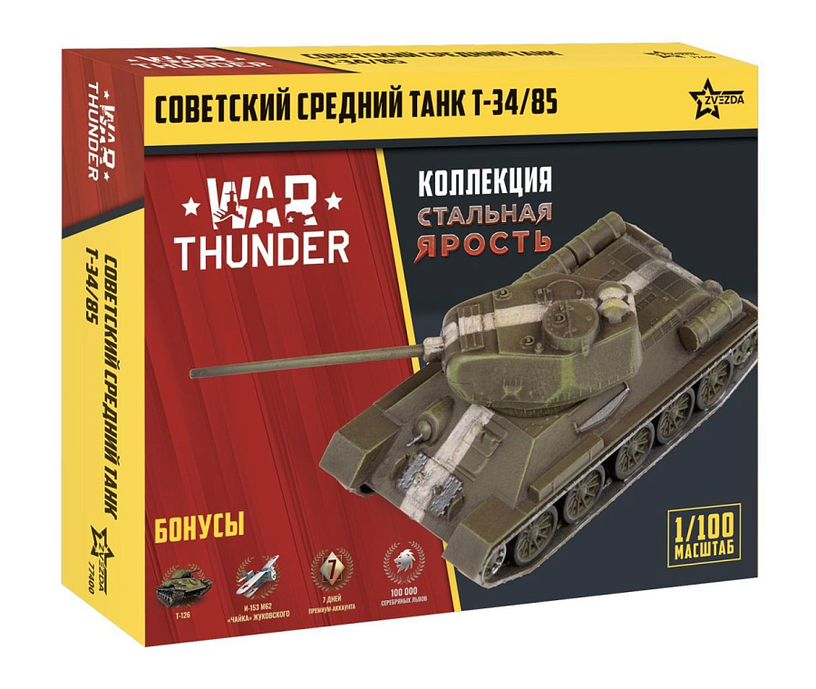 1:100 Сборная модель Советский танк Т-34/85 WT - 77400
