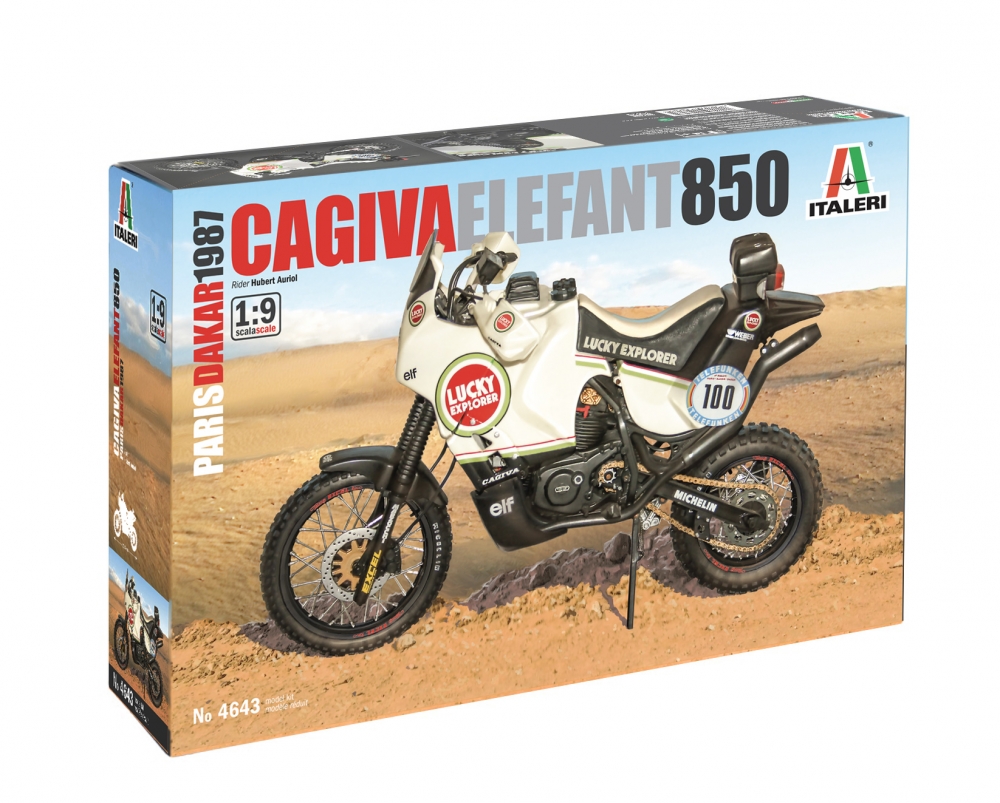 1:9 Сборная модель Мотоцикл Cagiva Elefant 850 Paris-Dakar 1987 - 4643
