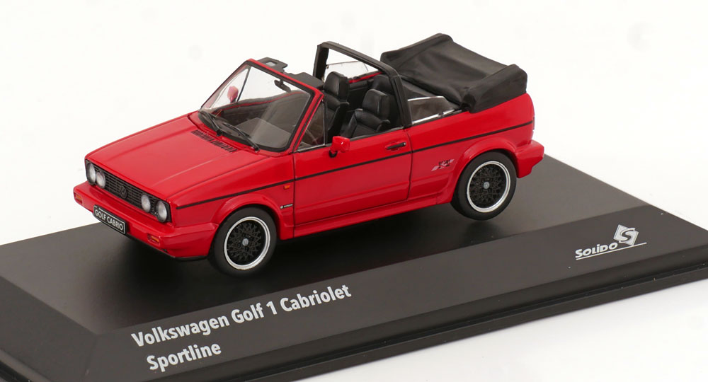 1:43 VOLKSWAGEN Golf 1 Cabrio Sportline (1992), red - S421438226