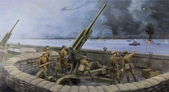 1:35 Сборная модель 85-мм зенитная пушка 52-К образца 1943 года поздний выпуск - 02342