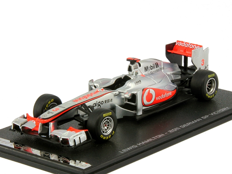 1:43 McLAREN MERCEDES-BENZ MP4/26 #3 German GP Victory Lewis Hamilton (2011), silver - V07MC1-43LH-X1