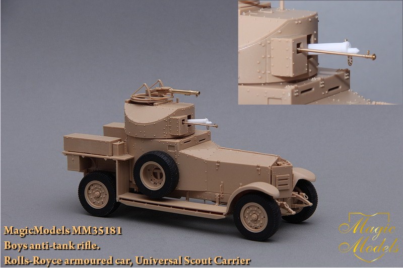 1:35 Boys anti-tank rifle. Rolls-Royce armoures car (Meng), Universal Scout Carrier - MM35181
