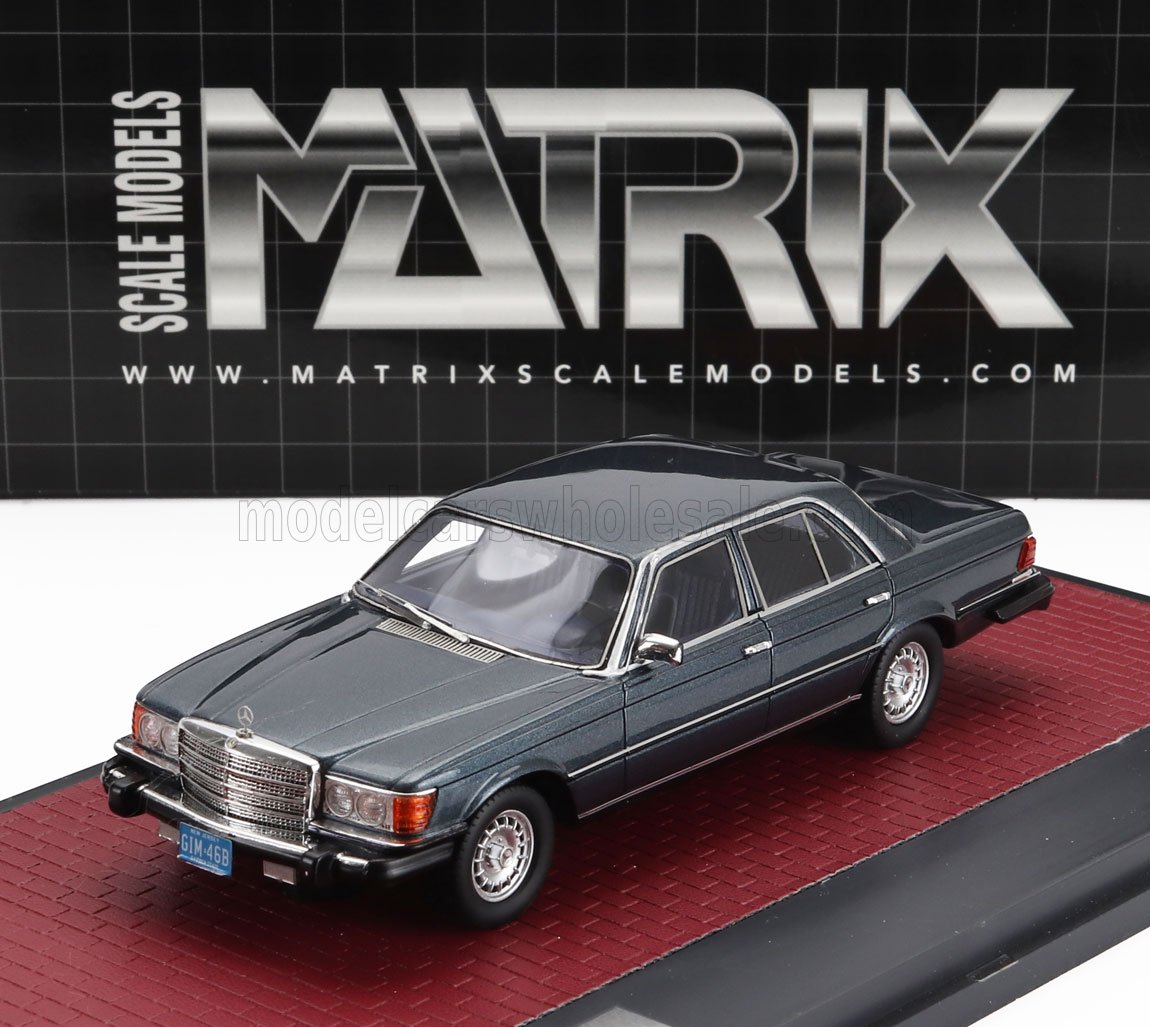 1:43 MERCEDES BENZ S-class 300sd Turbodiesel (w116) Usa Version (1977), Blue Met - MX11302-223