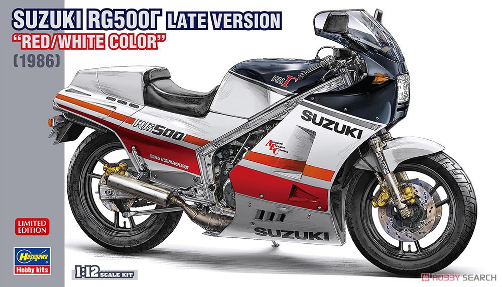 1:12 Сборная модель Suzuki RG500Γ Late Version 'Red/White Color' (1986) - 21764