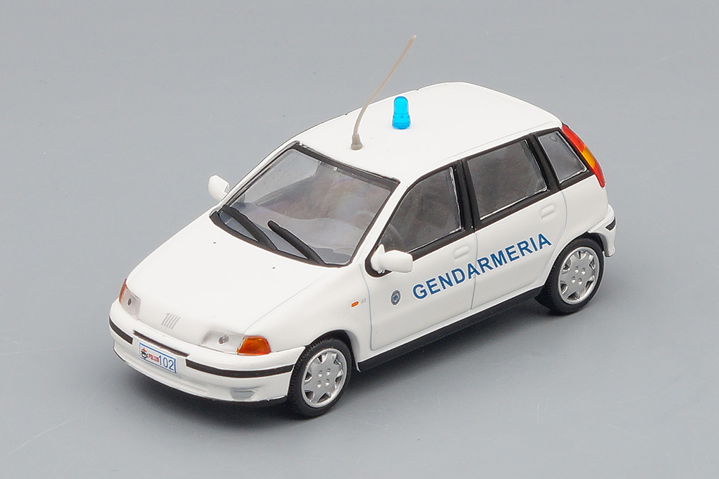 1:43 FIAT Punto SX gendarmeria San Marino, Полицейские Машины Мира 40, белый - PCW040-X2