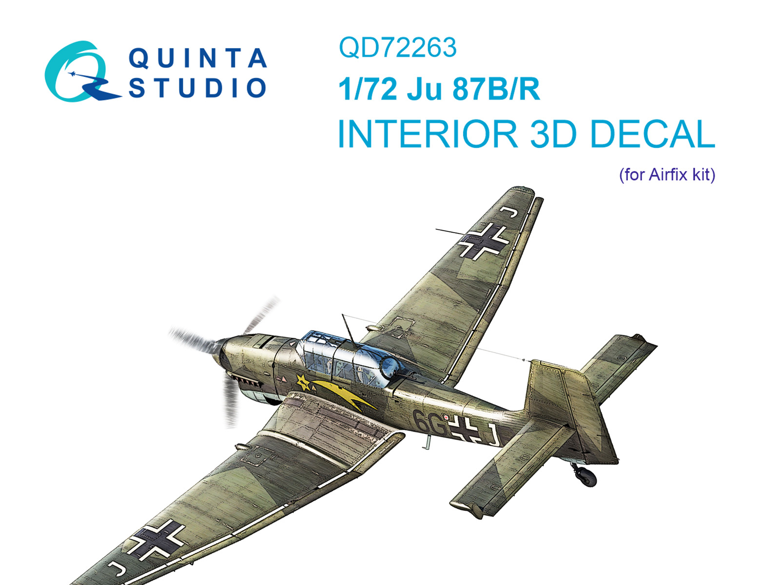 1:72 3D Декаль интерьера кабины Ju 87B/Ju 87R (Airfix) - QD72263