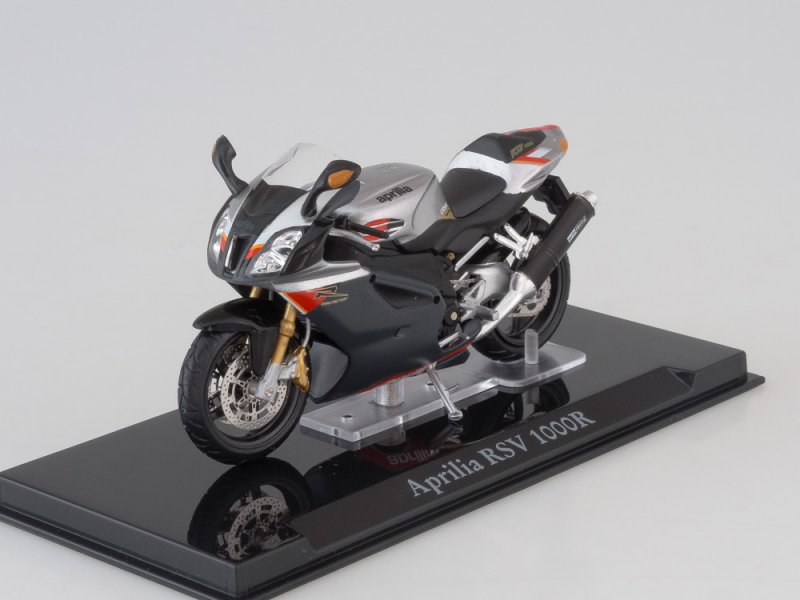 1:24 мотоцикл APRILIA RSV 1000R, black / silver - 4110103