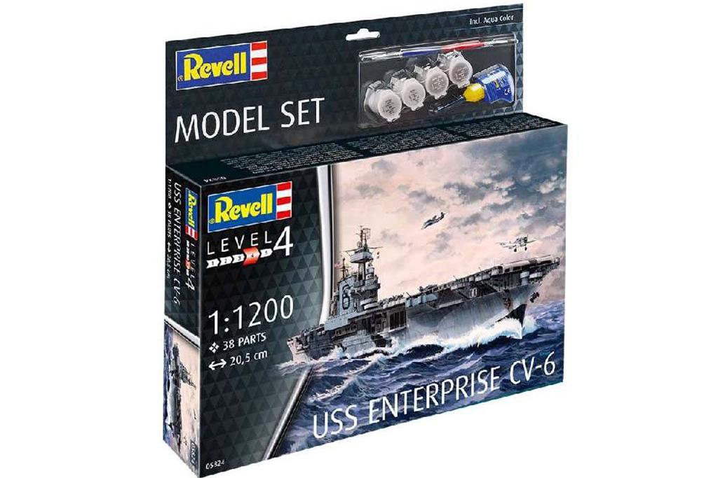 1:1200 Сборная модель авианосец USS Enterprise CV-6 - 05824