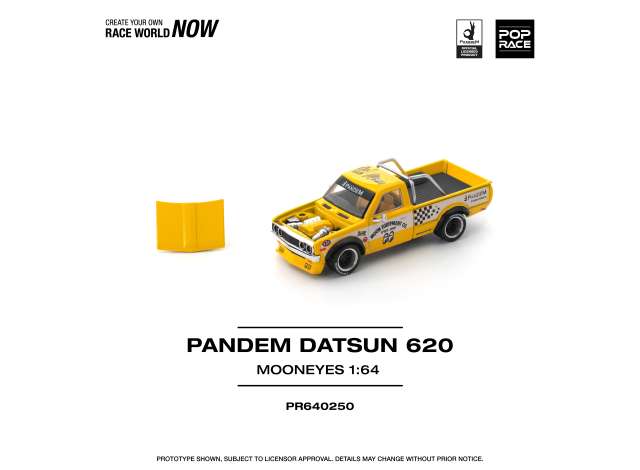 1:64 Pandem DATSUN 620 *Mooneyes*, yellow/black - PR640250