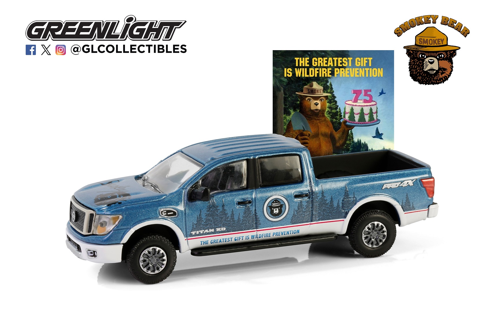 1:64 NISSAN Titan XD Pro-4X пикап 'The Greatest Gift is Wildfire Prevention' (2019), Blue - 38070F