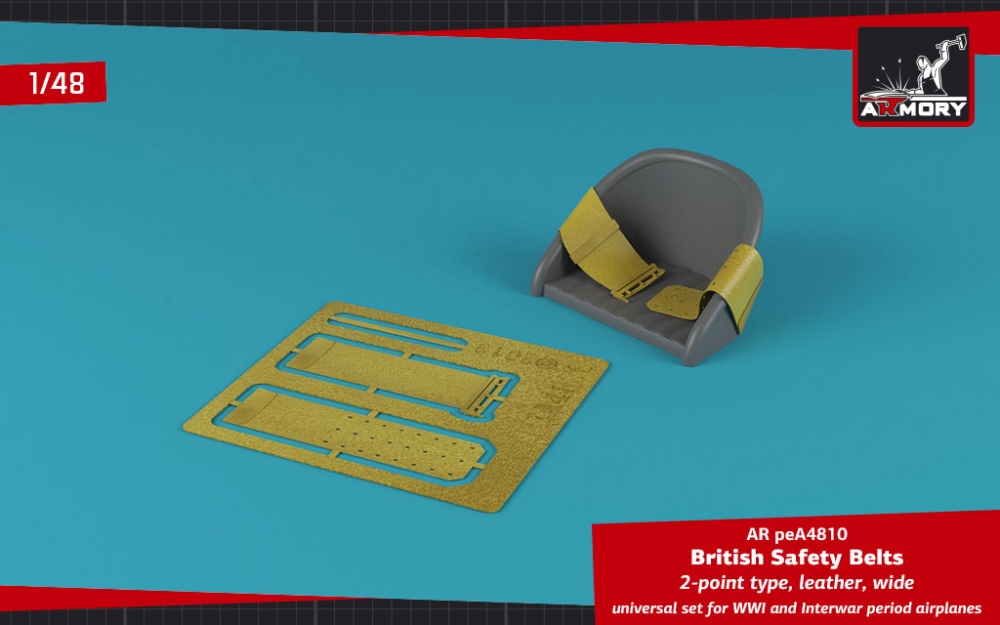 1:48 Британский кожаный широкий ремень безопасности - peA4810