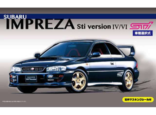 1:24 Сборная модель Subaru Impreza Sti version IV/VI with Window Frame Masking Seal - 047522