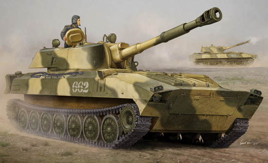 1:35 Сборная модель 122-мм САУ 2С1 'Гвоздика' - 05571