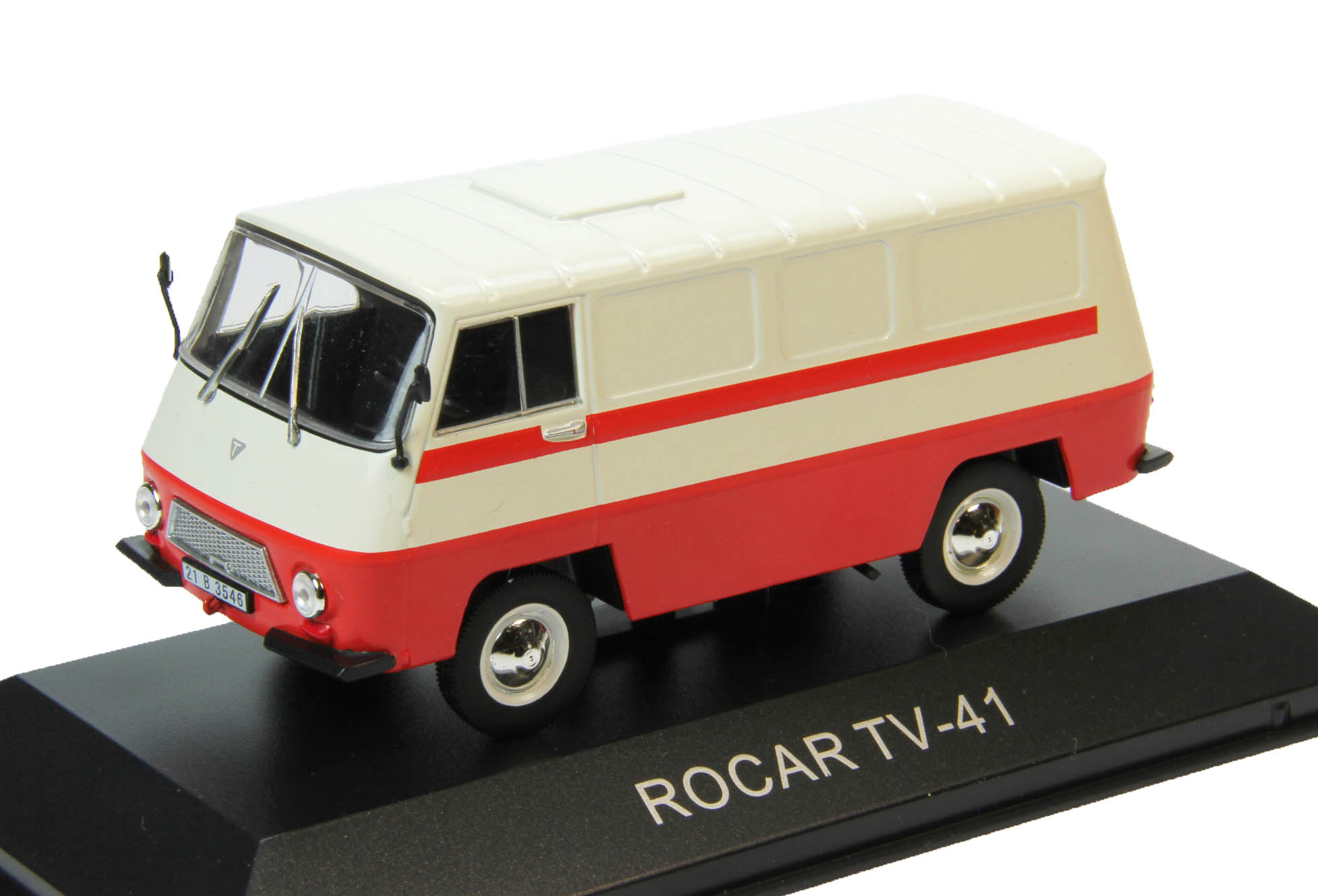 1:43 ROCAR TV 41, Masini de Legenda 61, red / white - mas061
