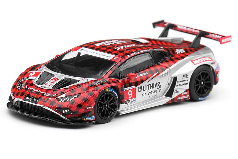 1:64 LAMBORGHINI Huracan GT3 EVO2 #9 Pfaff Motorsports Weathertech GTD Pro (2025), red / silver - MGT01327-L