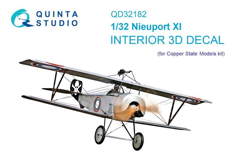 1:32 3D Декаль интерьера кабины Nieuport XI (CSM) - QD32182